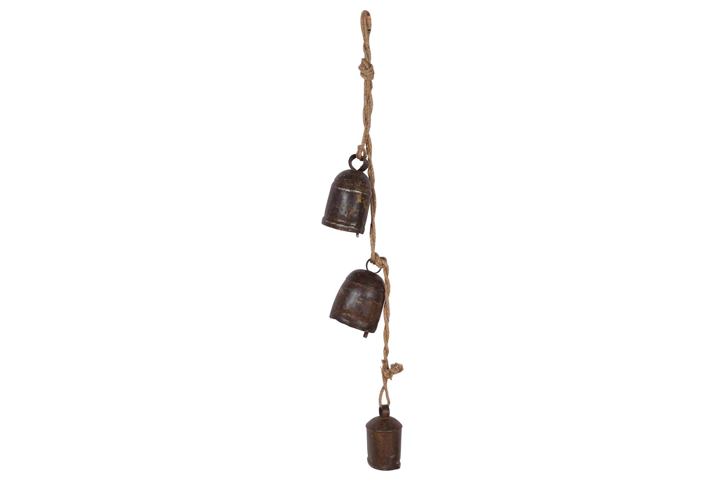 Antique Indian Iron Cow Bell Wind Chimes - Jardinopia Ltd