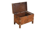 Antique Indian Teak Wood Pitara Dowry Chest