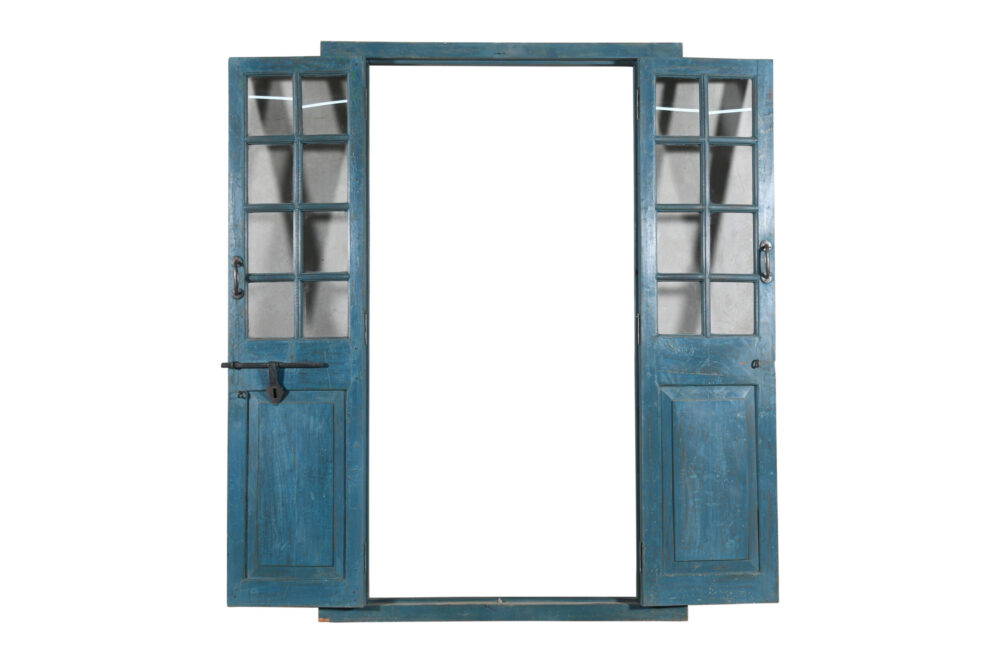 Antique Indian Teak Wood Pair Of Doors And Frame - Image 3