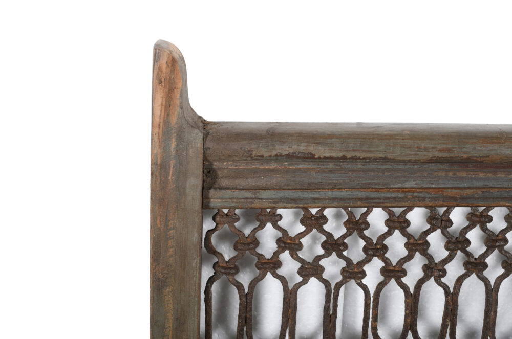Antique Indian Teak Wood and Iron Bannister - Image 3