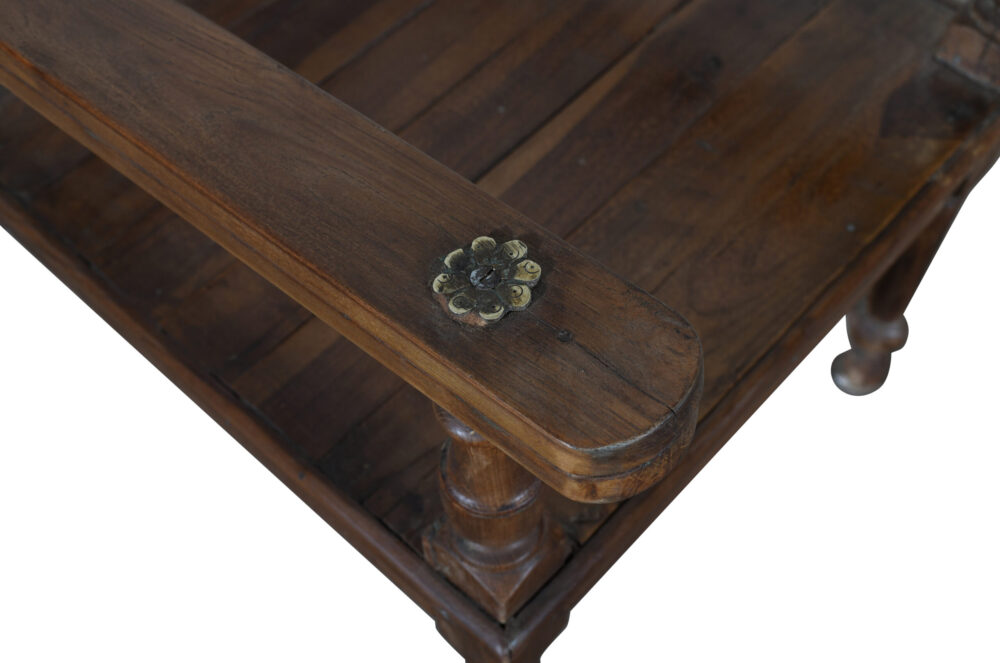 Antique Indian Teak Wood Veranda Plantation Chair - Image 4