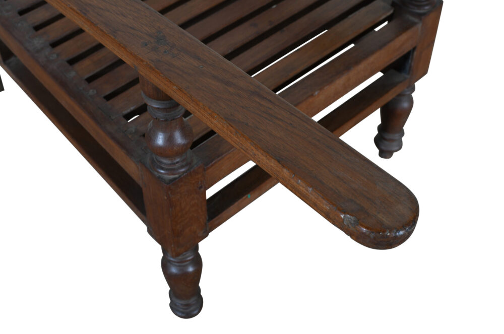 Antique Indian Teak Wood Veranda Plantation Chair - Image 4
