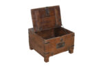 Antique Indian Teak Wood Iron Bound Pitara Chest