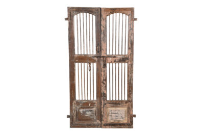 Antique Indian Teak Wood Jali Shutter Doors