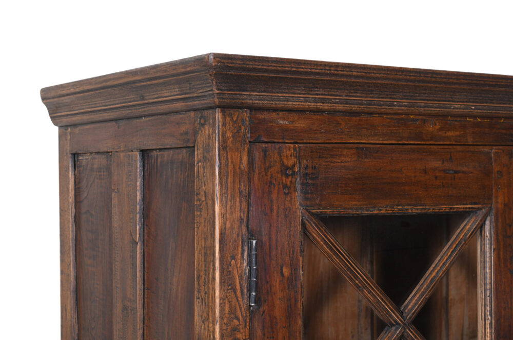 Antique Indian Teak Wood Library Cabinet - Image 3