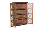 Antique Indian Teak Wood Library Cabinet