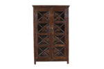 Antique Indian Teak Wood Library Cabinet