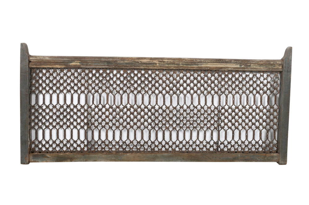 Antique Indian Teak Wood and Iron Bannister
