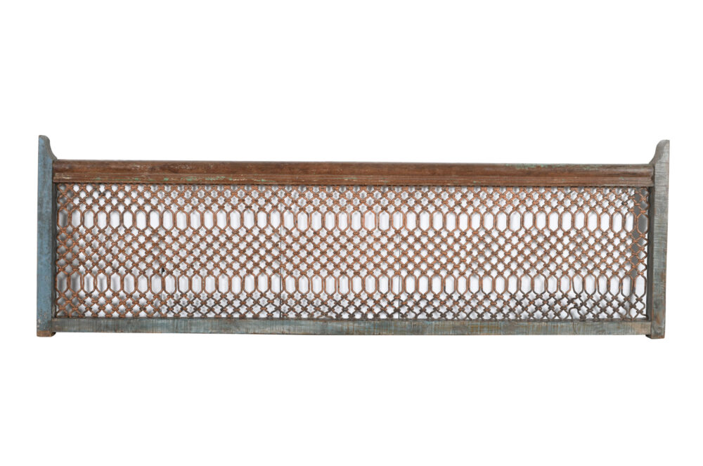 Antique Indian Teak Wood and Iron Bannister