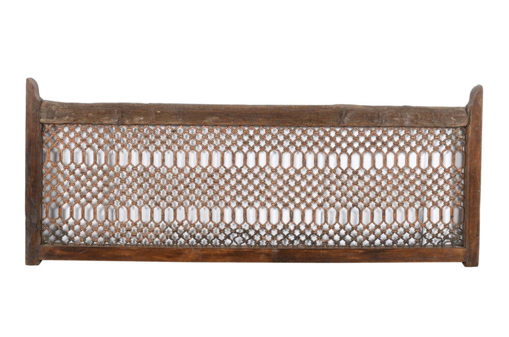Antique Indian Teak Wood and Iron Bannister