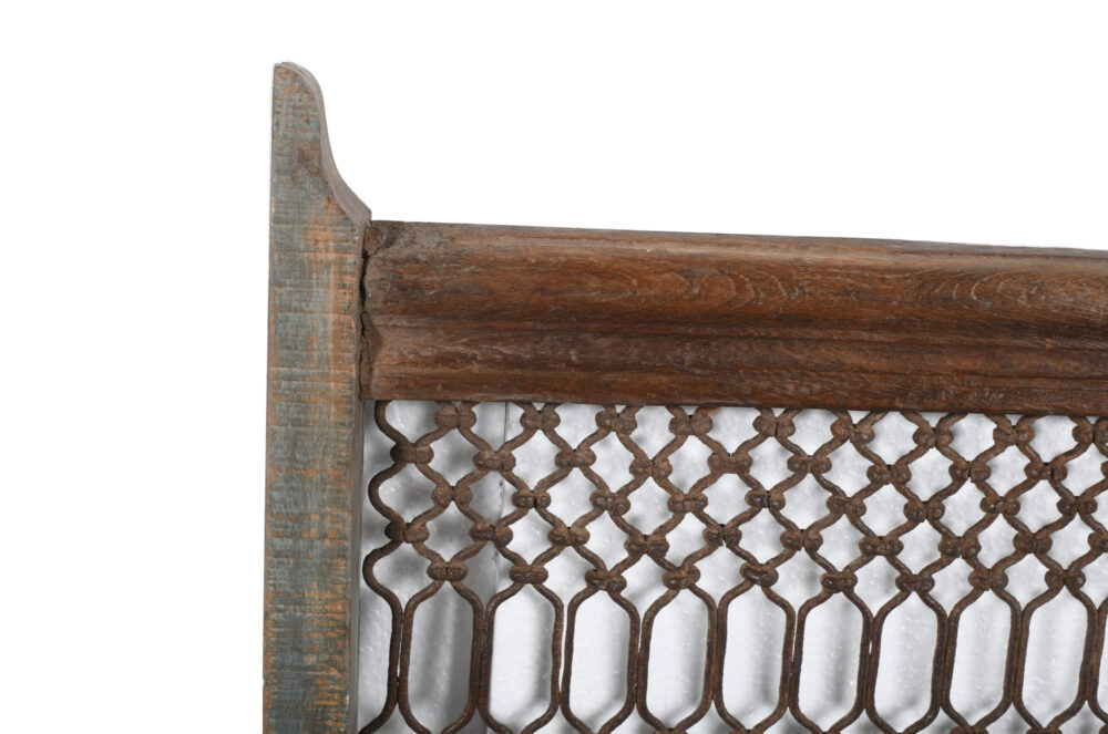 Antique Indian Teak Wood and Iron Bannister - Image 3