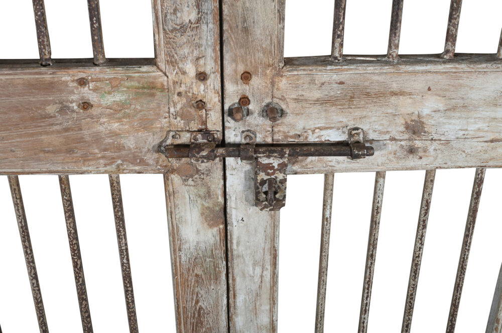Antique Indian Teak Wood Jali Shutter Doors - Image 2