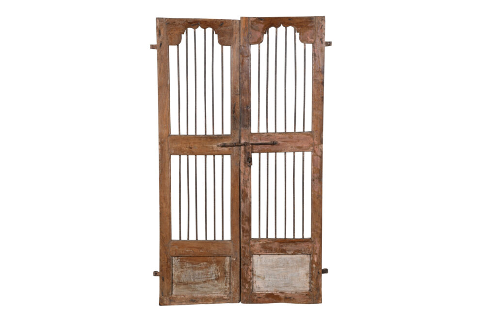 Antique Indian Teak Wood Jali Shutter Doors