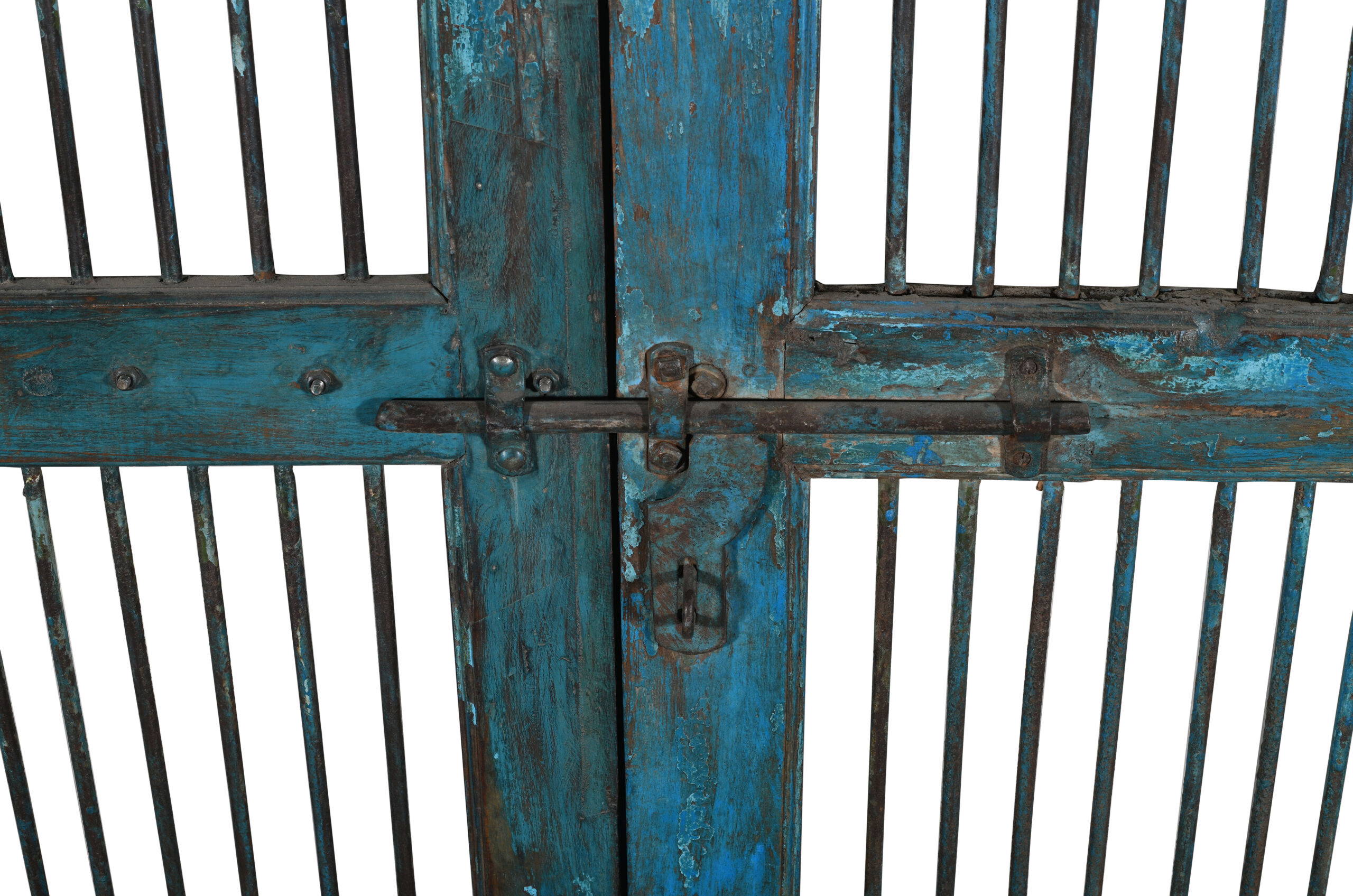 Antique Indian Teak Wood Jali Shutter Doors - Image 4