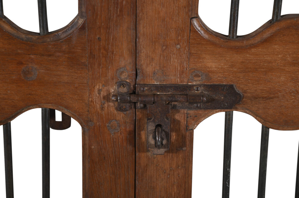 Antique Indian Teak Wood Jali Shutter Doors - Image 4