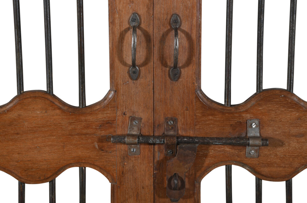 Antique Indian Teak Wood Jali Shutter Doors - Image 2
