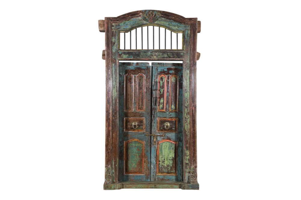 Antique Indian Teak Wood Door And Frame