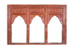 Antique Indian Teak Wood Reclaimed Mirror