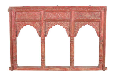 Antique Indian Teak Wood Reclaimed Mirror