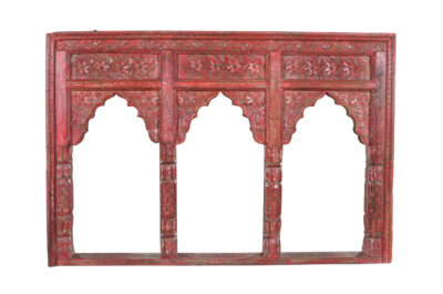 Antique Indian Teak Wood Reclaimed Mirror
