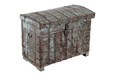 Antique Indian Teak Wood Pitara Chest