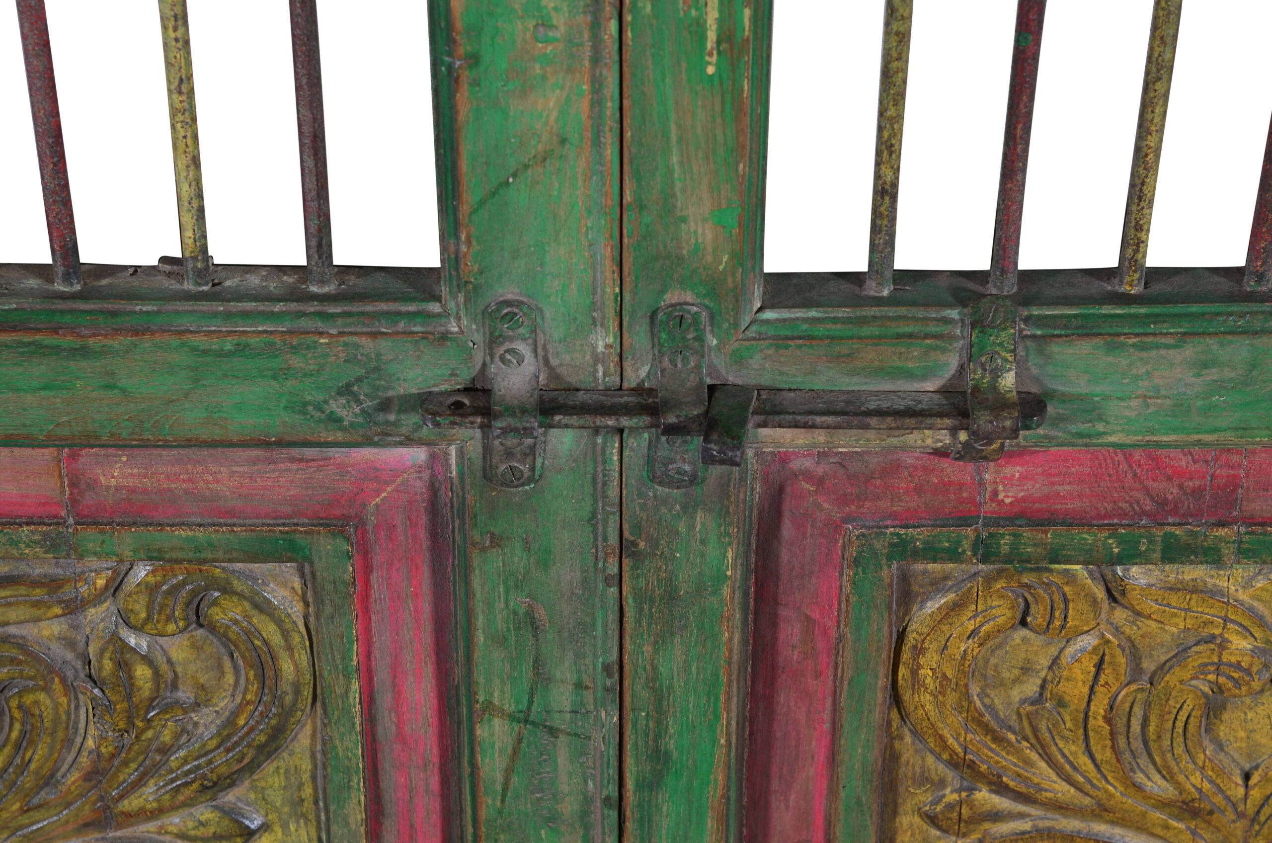 Antique Indian Teak Wood Jali Shutter Doors - Image 4