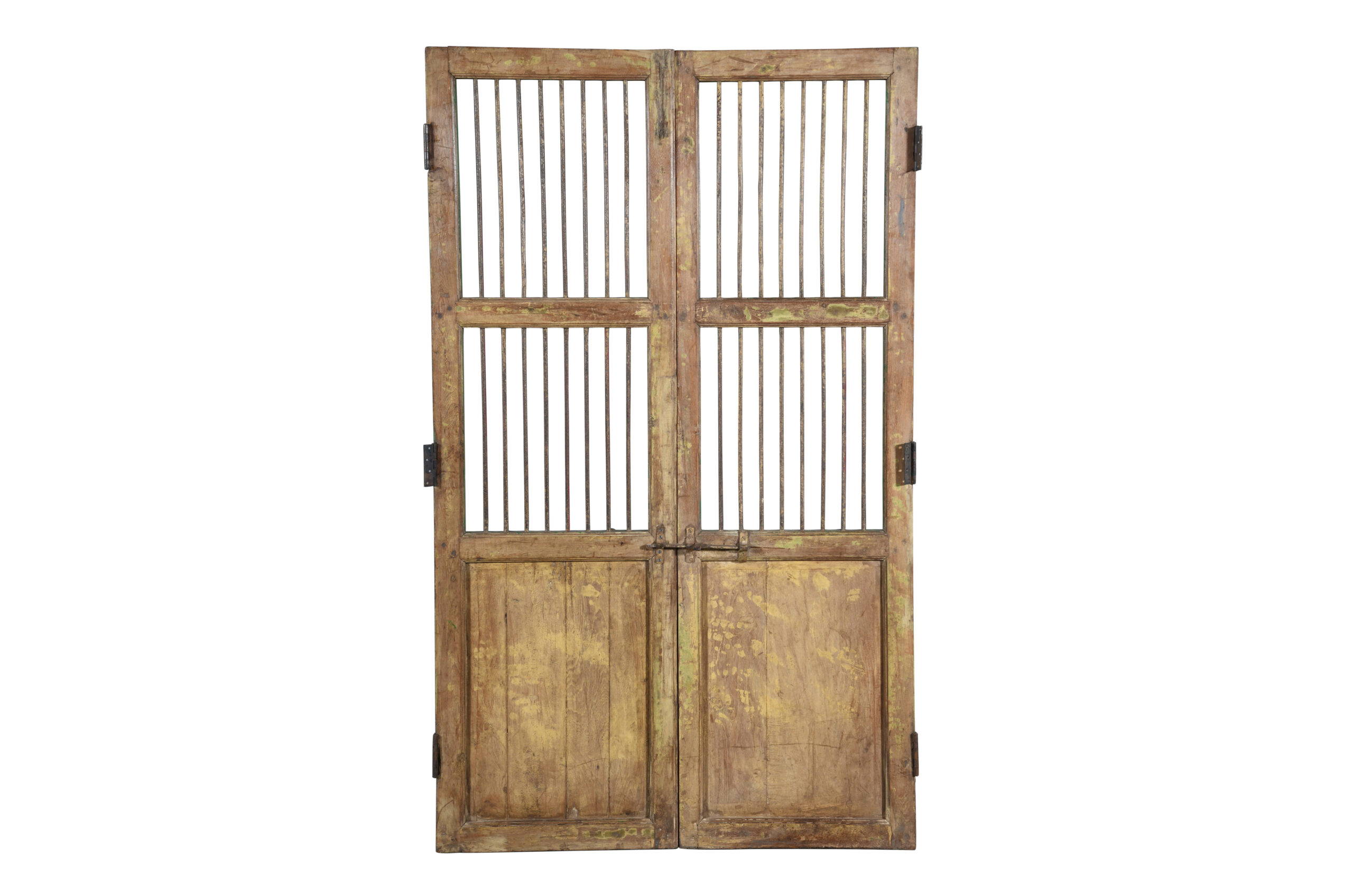 Antique Indian Teak Wood Jali Shutter Doors - Image 3
