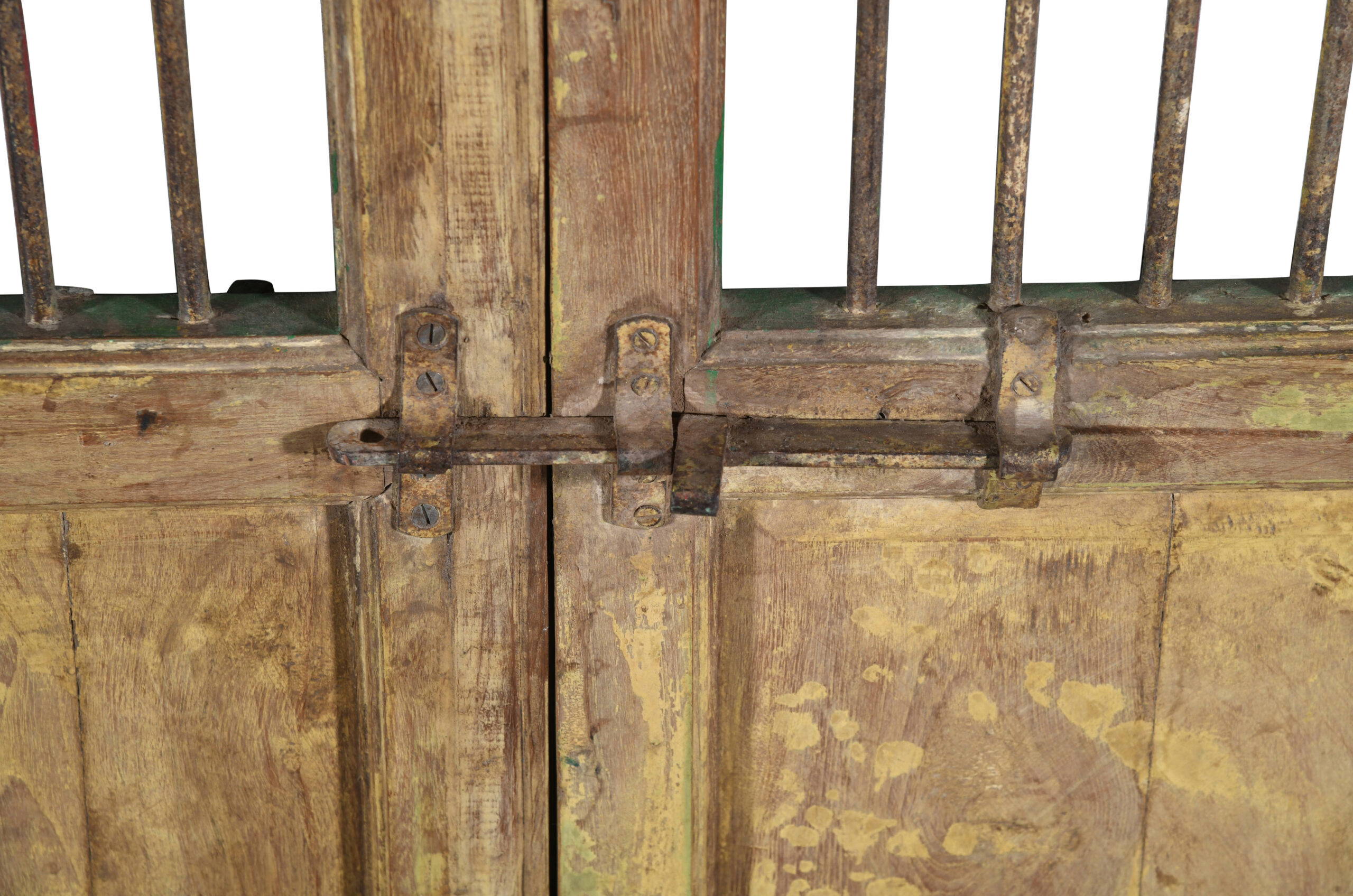 Antique Indian Teak Wood Jali Shutter Doors - Image 2