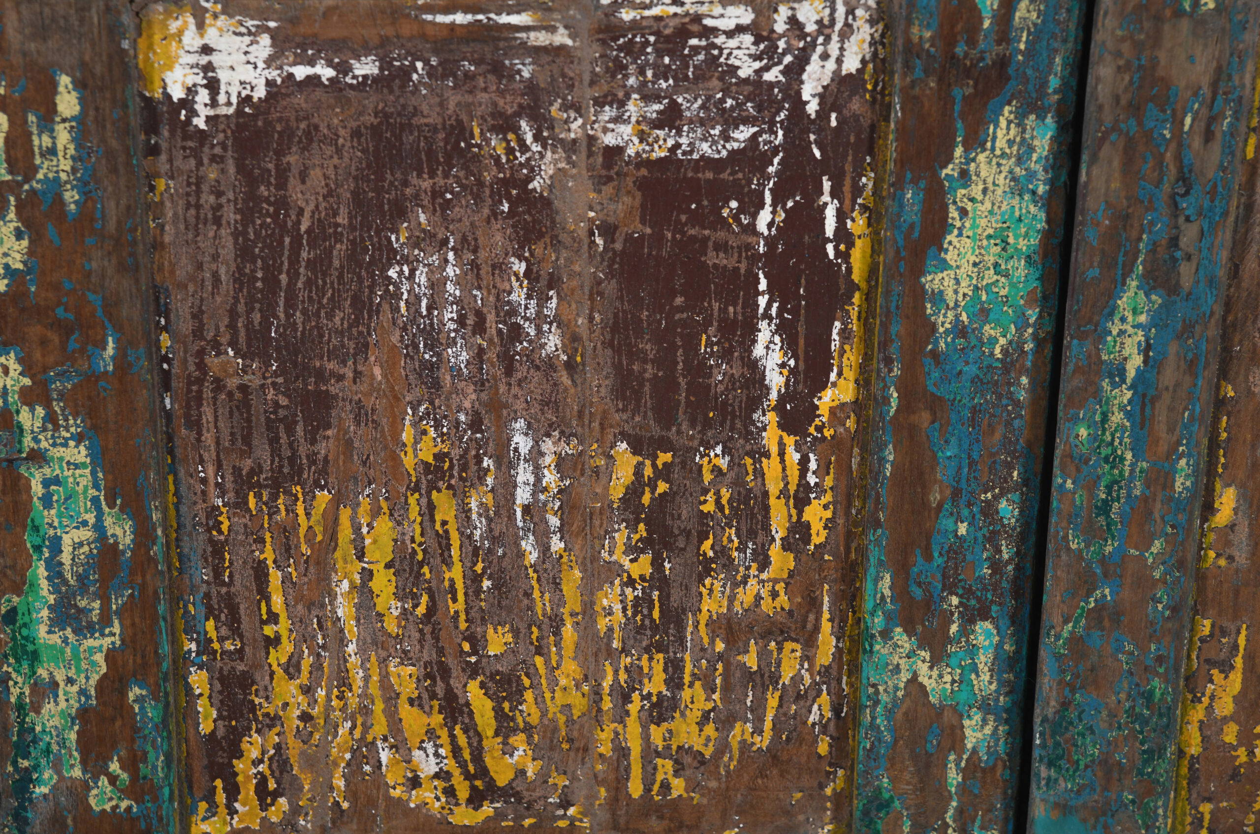 Antique Indian Teak Wood Jali Shutter Doors - Image 2