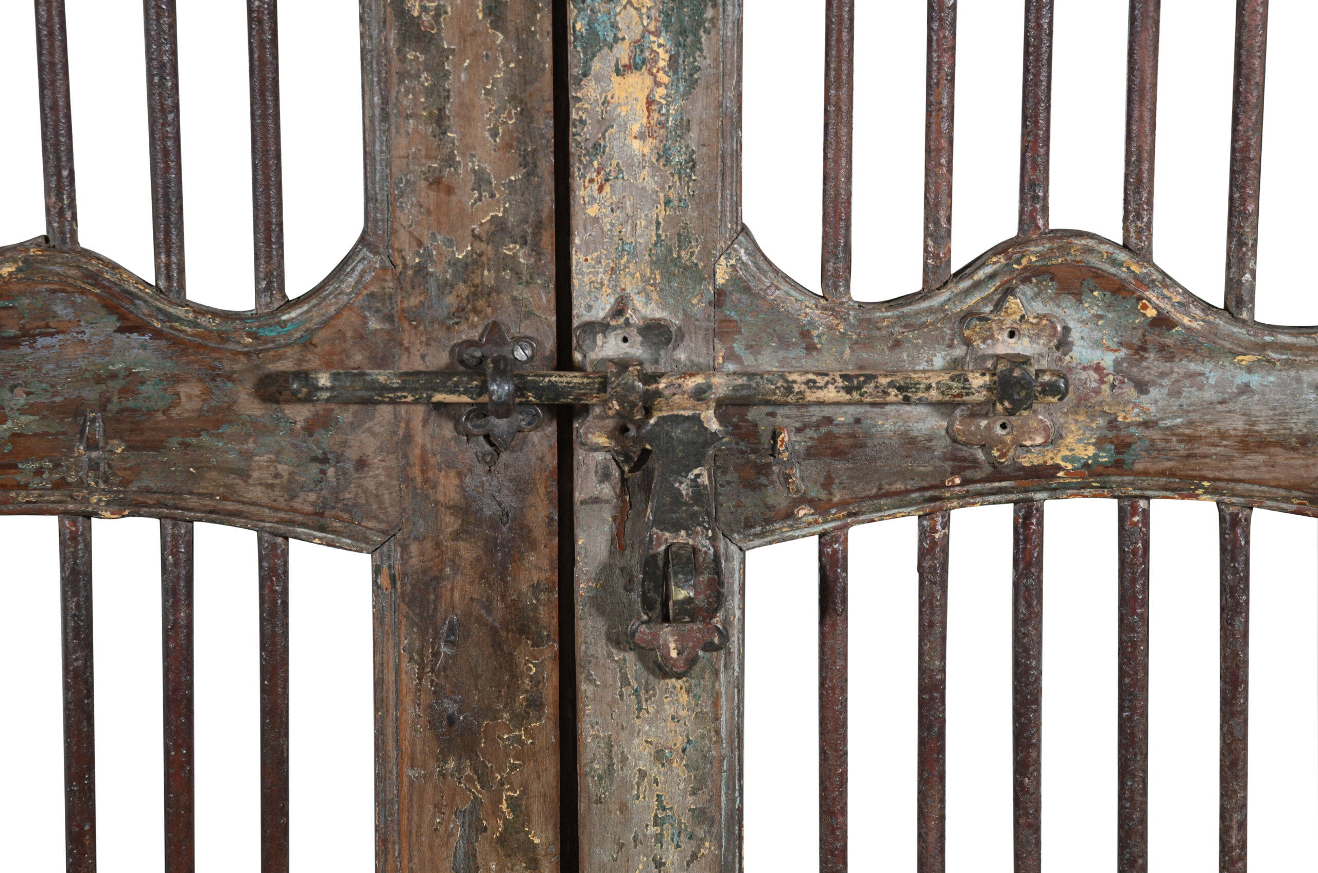 Antique Indian Teak Wood Jali Shutter Doors - Image 4