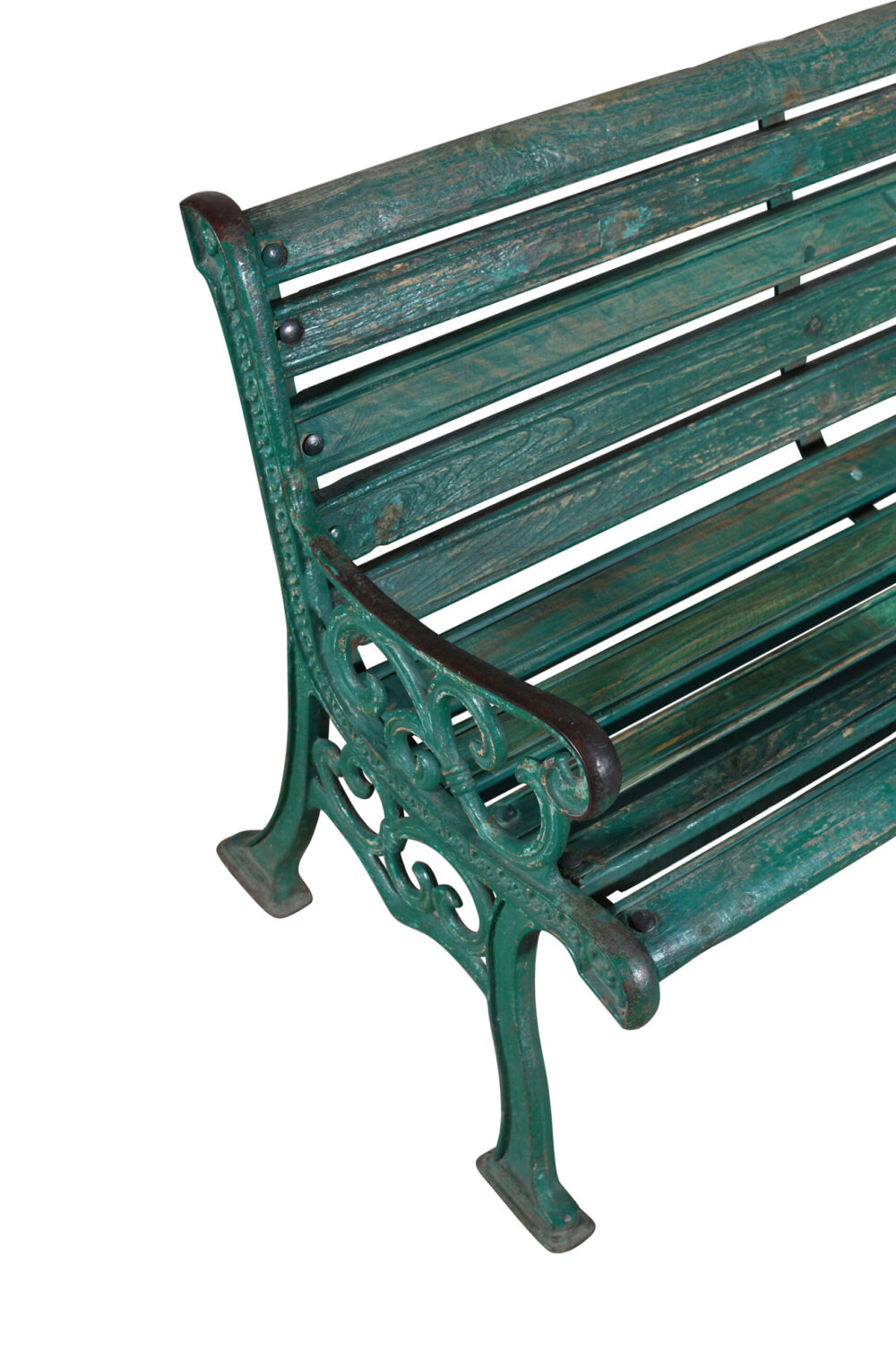 Antique Indian Teak Wood Garden Bench - Image 2