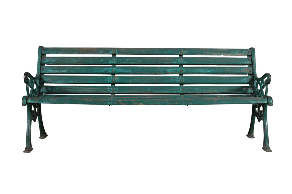 Antique Indian Teak Wood Garden Bench - Image 3