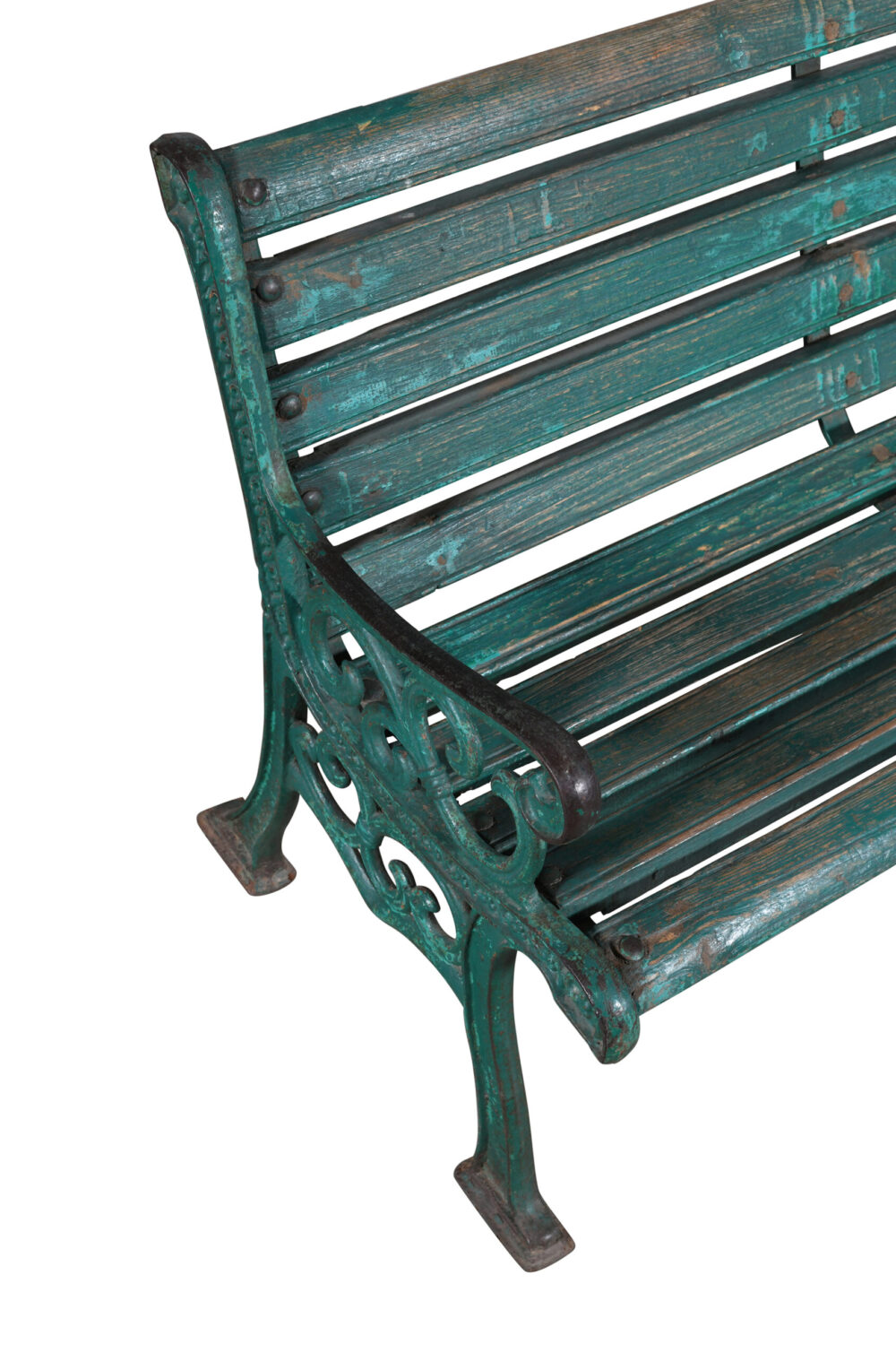 Antique Indian Teak Wood Garden Bench - Image 2