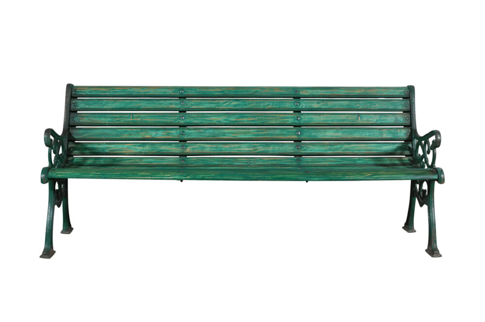 Antique Indian Teak Wood Garden Bench - Image 3