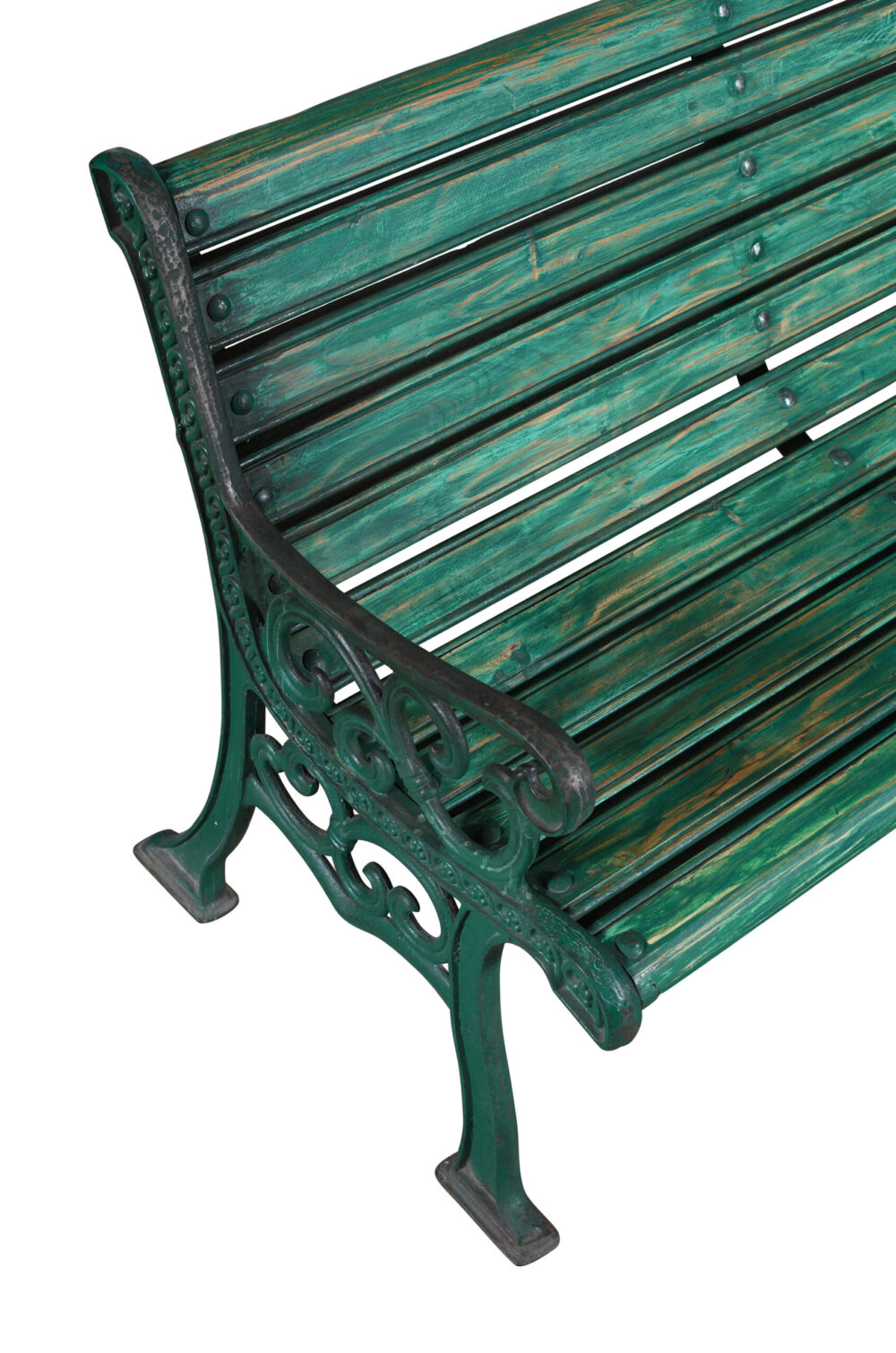 Antique Indian Teak Wood Garden Bench - Image 2