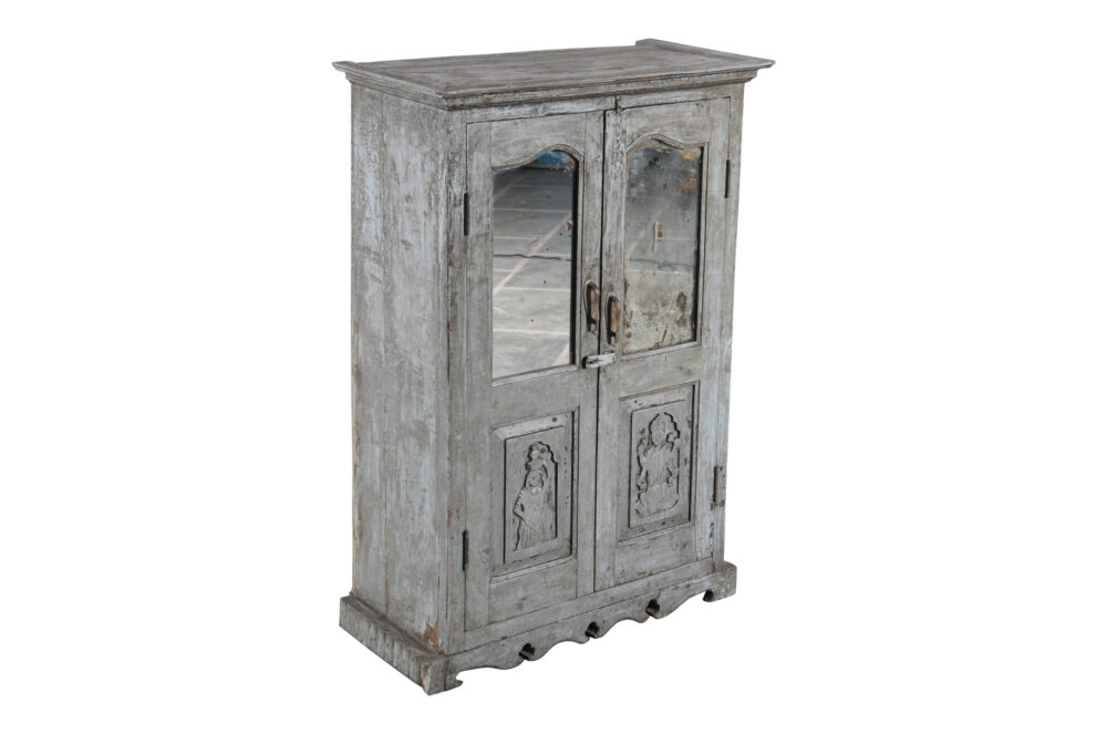 Antique Indian Teak Wood  Almirah Cupboard