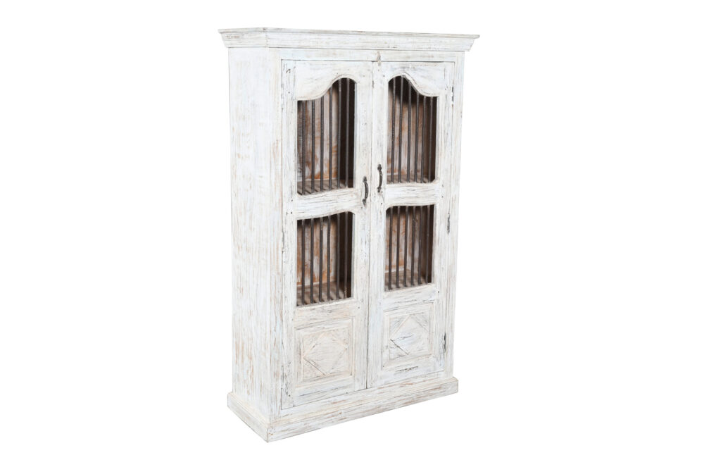 Indian Teak Wood Reclaimed Pinjara Cupboard