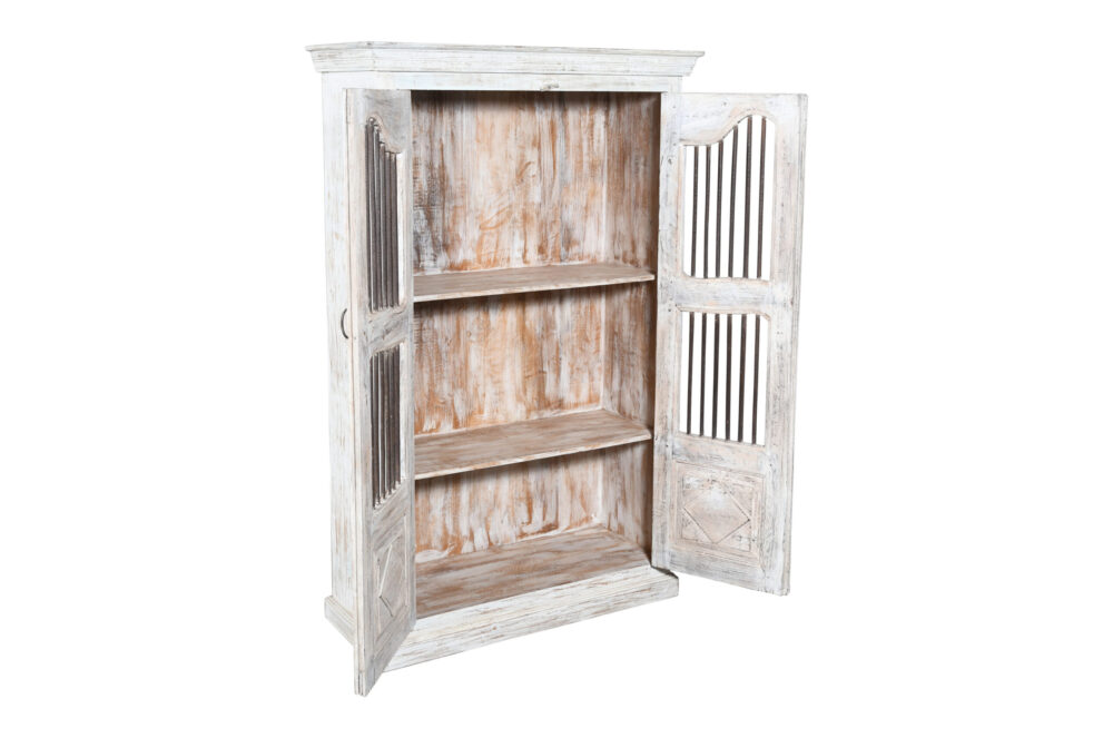 Indian Teak Wood Reclaimed Pinjara Cupboard - Image 2