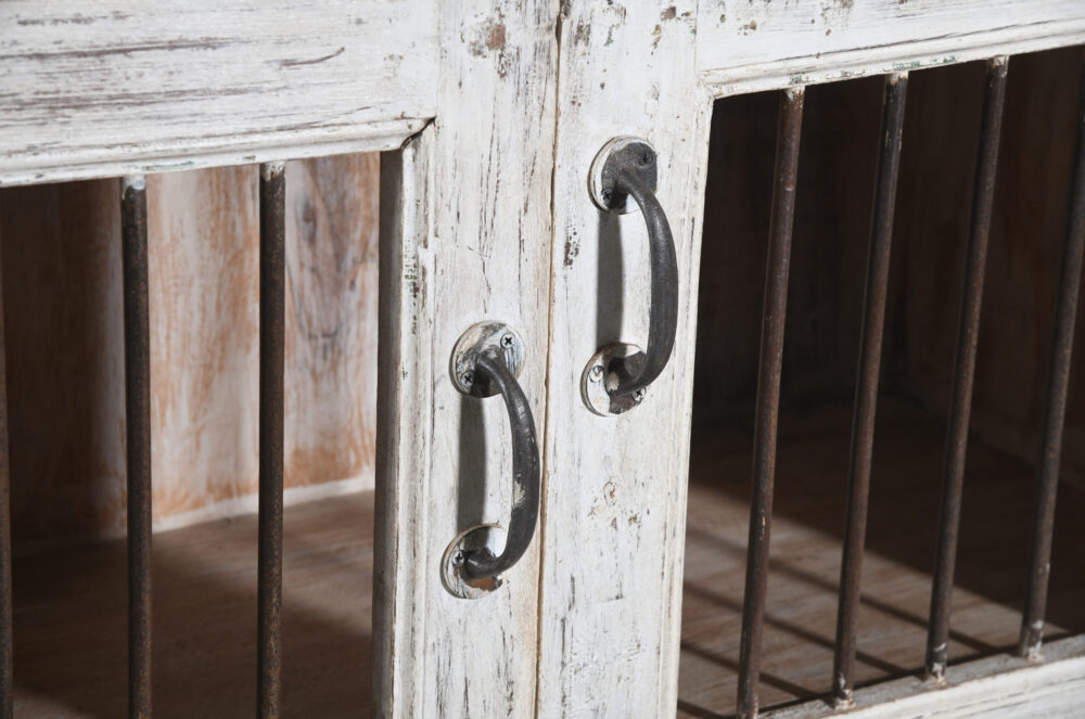 Indian Teak Wood Reclaimed Pinjara Cupboard - Image 3