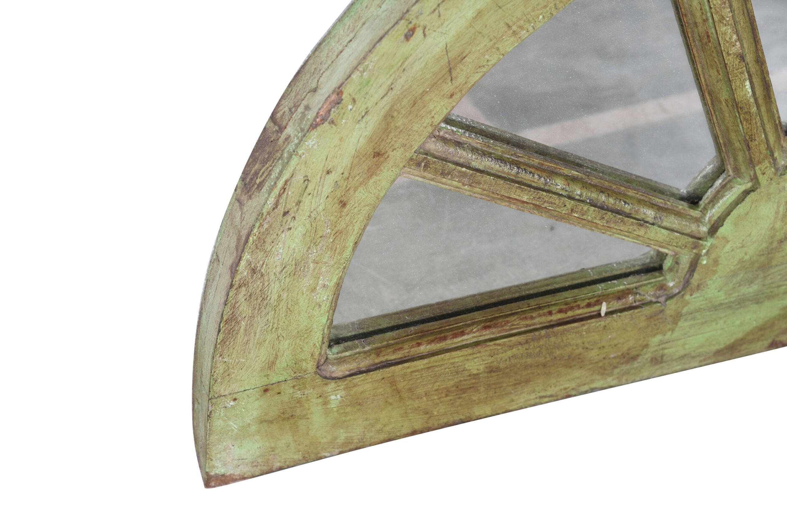 Antique Indian Teak Wood Reclaimed Ventilation Mirror - Image 3