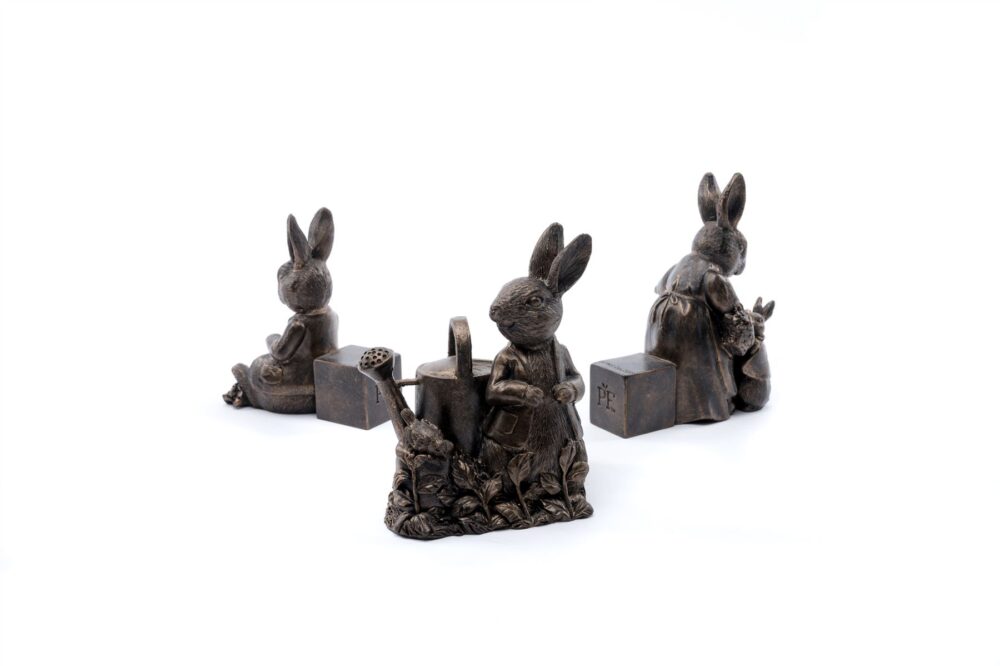 Beatrix Potter Peter Rabbit Plant Pot Feet ? Set Of 3 ? Peter Sleeping, Peter With Watering Can, Mrs. Rabbit With Flopsy, Mopsy & Cottontail - Image 11