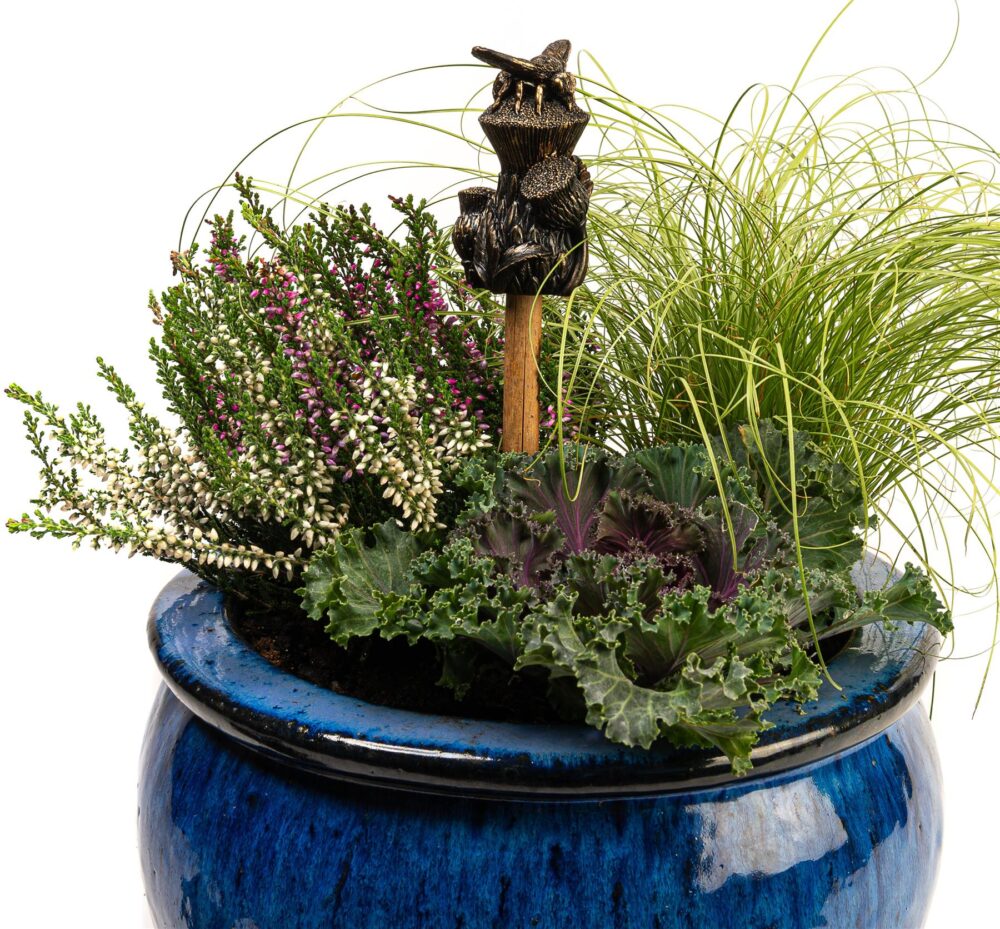 Bee On Thistle Cane or Stake Topper