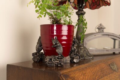Harvest Mouse On Corn Plant Pot Feet - Set of 3