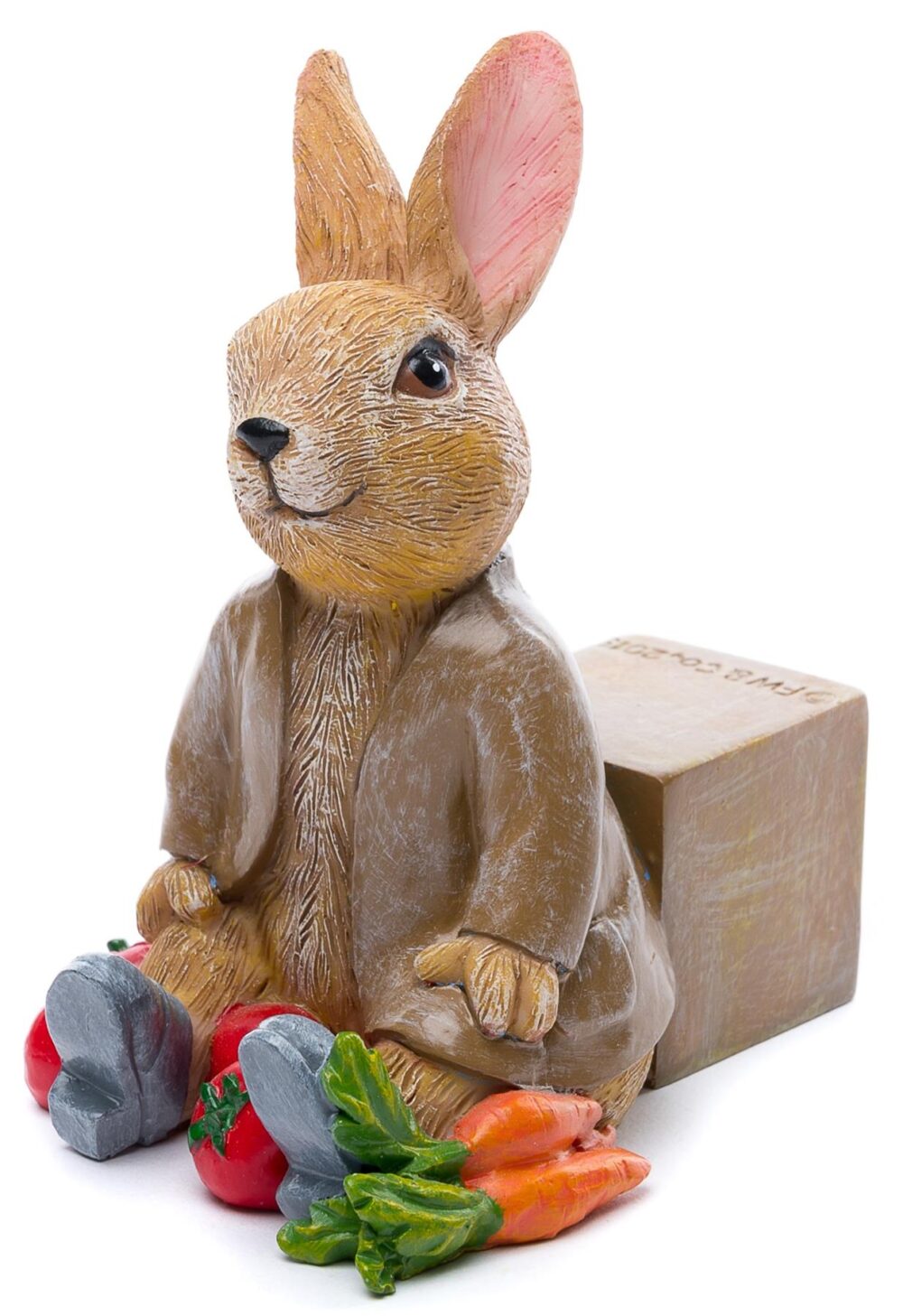 Beatrix Potter Benjamin Bunny Plant Pot Feet - Set of 3 - Benjamin In Tamoshanter Hat, Benjamin With Vegeatables, Benjamin Shopping - Image 6