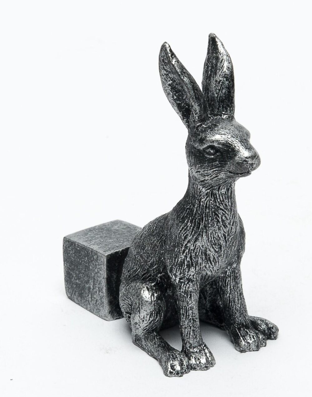 Small Brushed Silver Hare Plant Pot Feet - Set of 3 - Image 4