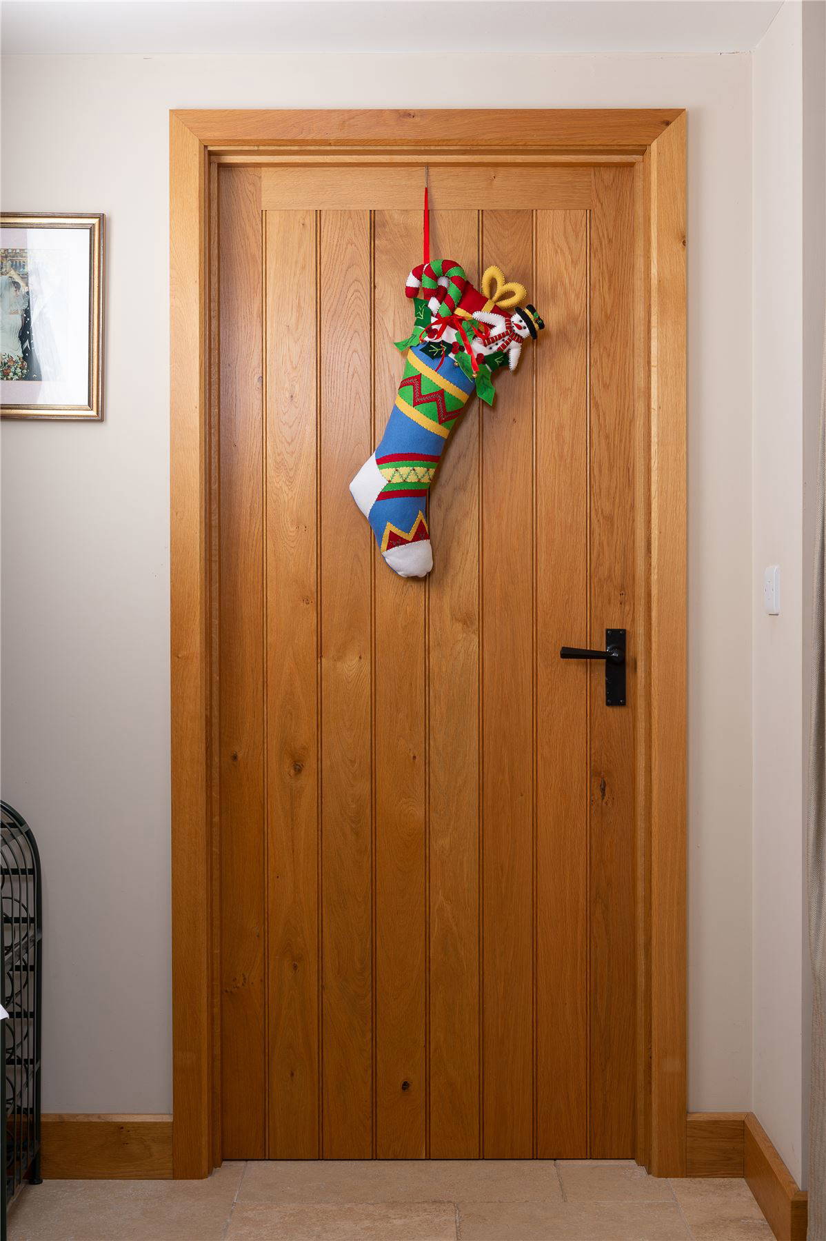 Handmade Felt Stuffed Christmas Stocking Hanging Decoration - 60 cm - Image 3