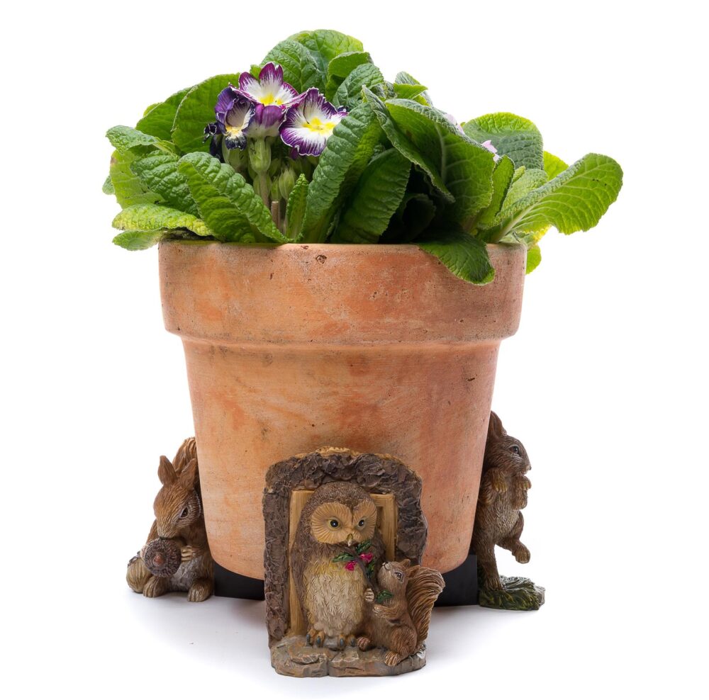 Beatrix Potter Squirrel Nutkin and Old Brown Plant Pot Feet - Set of 3 - Image 3