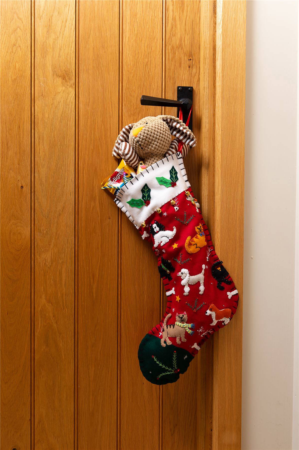 Handmade Felt Dog Cat Stocking Christmas Treats Stocking – 48 cm