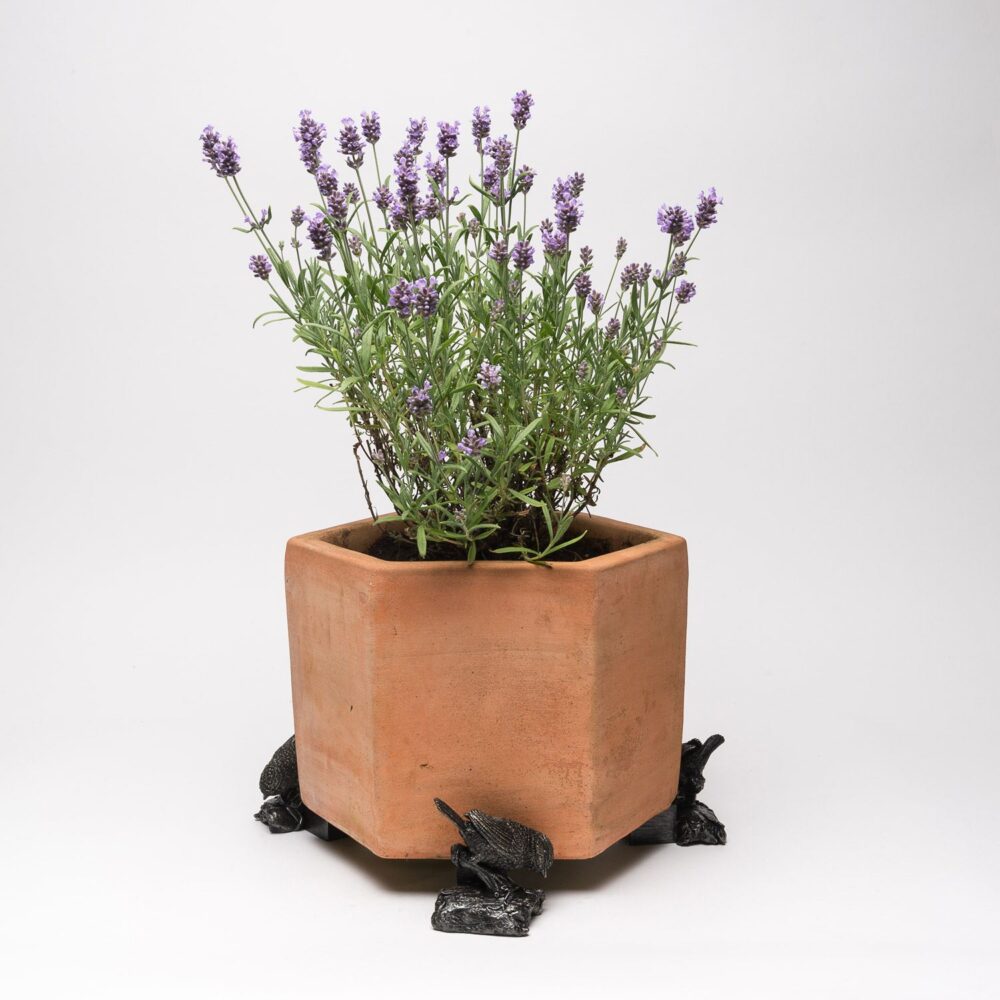 Blue Tit On Log Plant Pot Feet - Set of 3