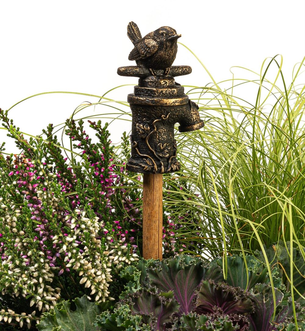 Wren On Tap Cane or Stake Topper